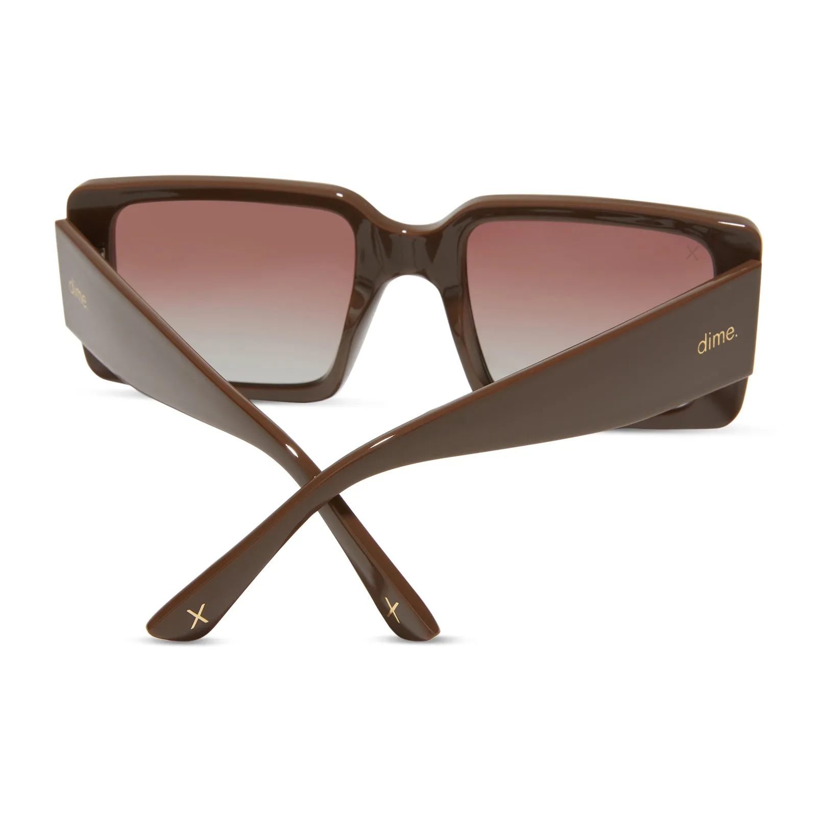 sunset - brown + brown gradient polarized sunglasses sold by Dime Optics product image thumbnail 4