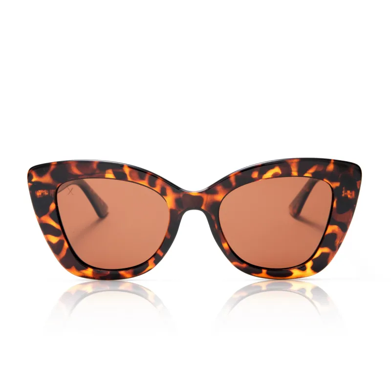 beverly - tortoise + brown sunglasses sold by Dime Optics