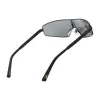 skyami - matte black + grey with silver flash polarized sunglasses sold by Dime Optics