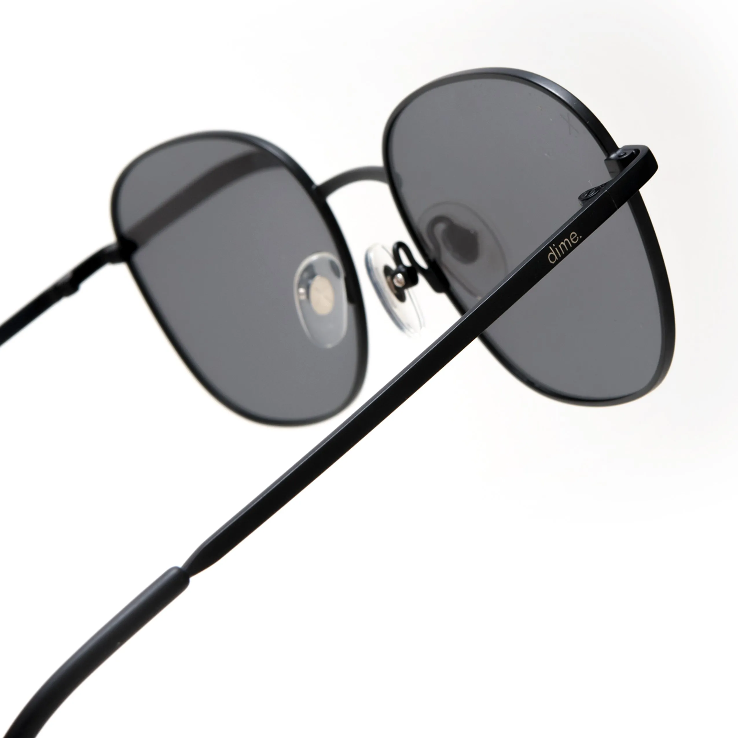avalon - matte black + grey mirror sunglasses sold by Dime Optics product image thumbnail 5