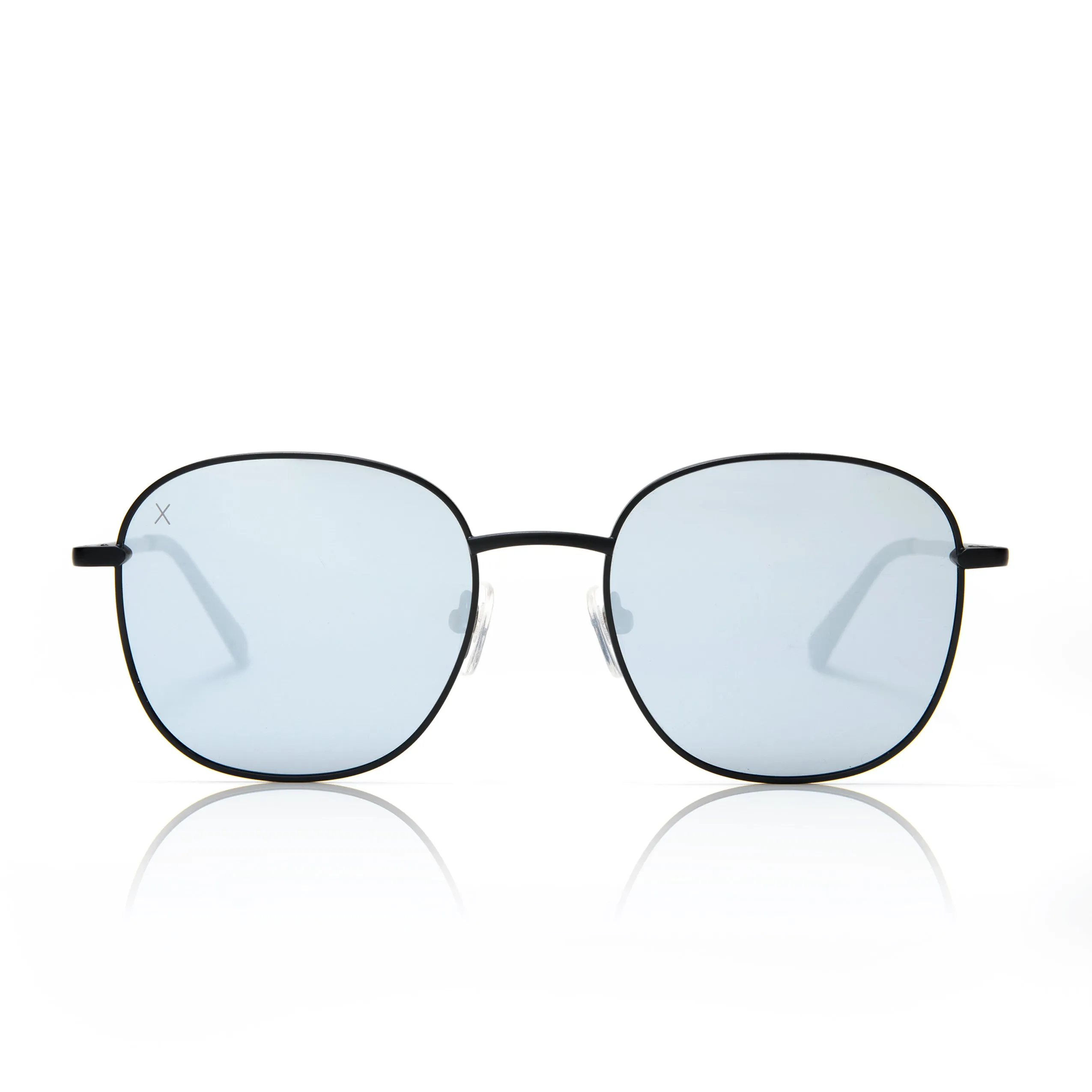 avalon - matte black + grey mirror sunglasses sold by Dime Optics