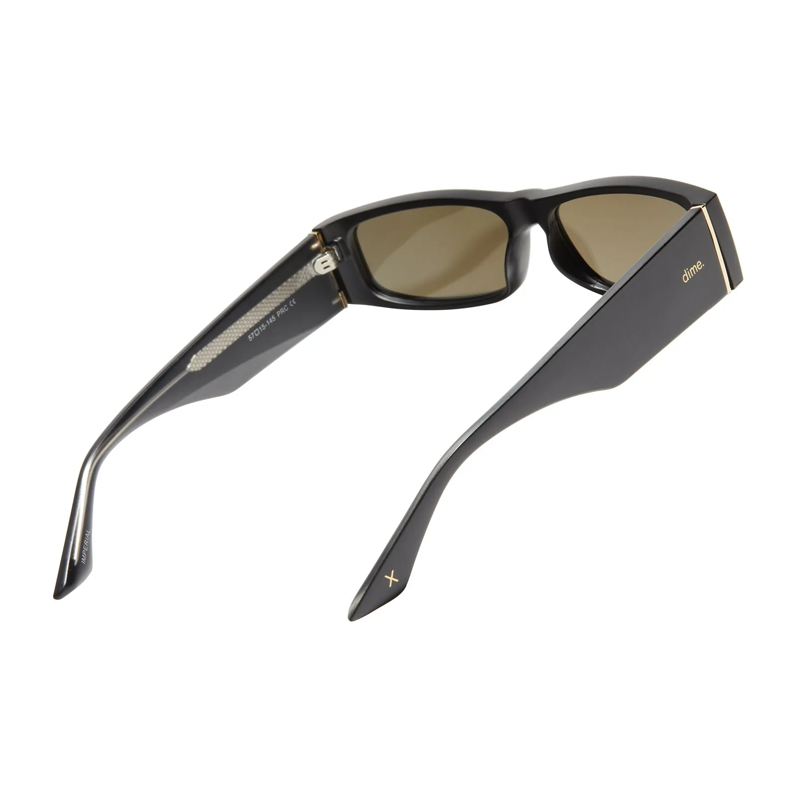 midnight - matte black grey w/ silver mirror + polarized sunglasses sold by Dime Optics product image thumbnail 3
