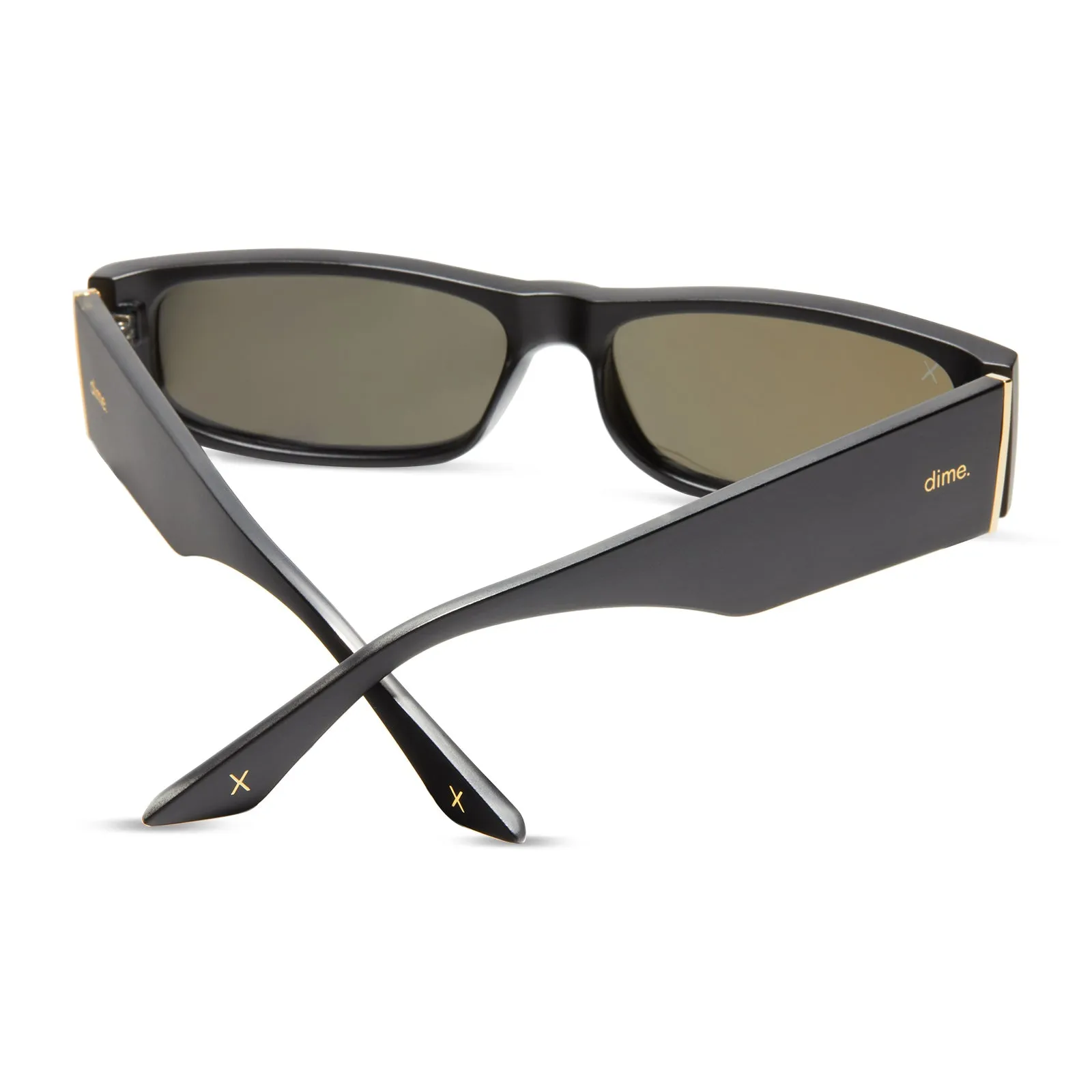 midnight - matte black grey w/ silver mirror + polarized sunglasses sold by Dime Optics product image thumbnail 4