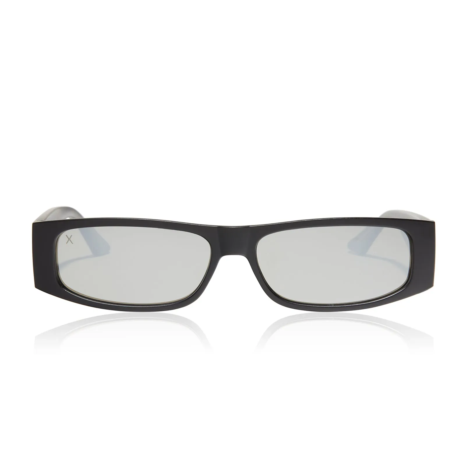 midnight - matte black grey w/ silver mirror + polarized sunglasses sold by Dime Optics