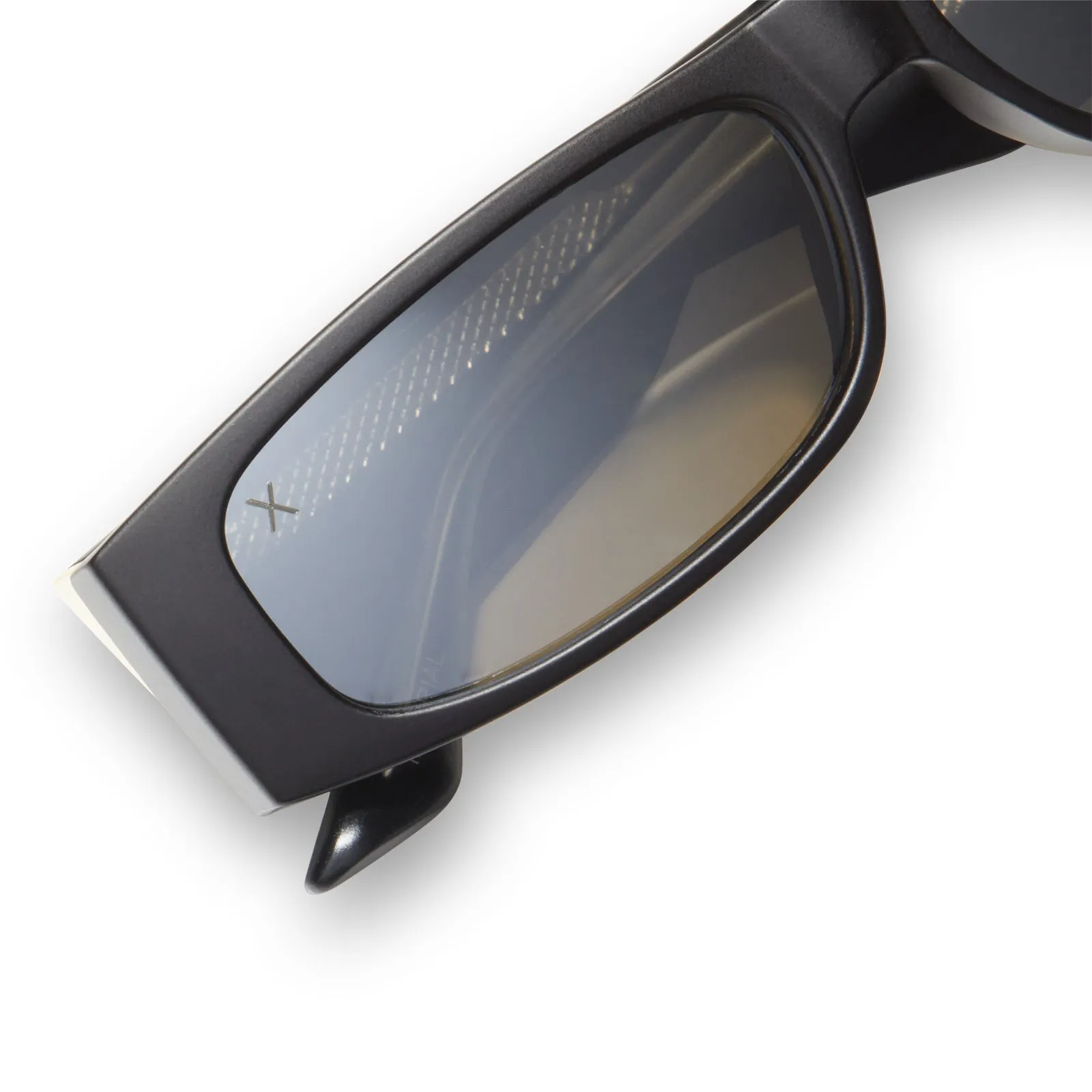 midnight - matte black grey w/ silver mirror + polarized sunglasses sold by Dime Optics product image thumbnail 5