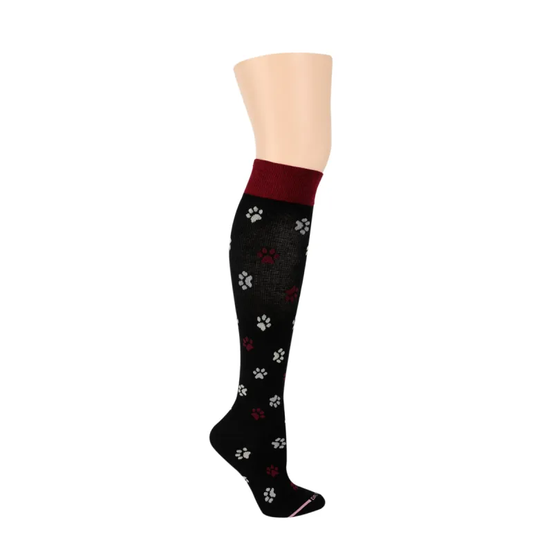 Paw Prints | Knee-High Compression Socks For Women sold by Dr. Motion