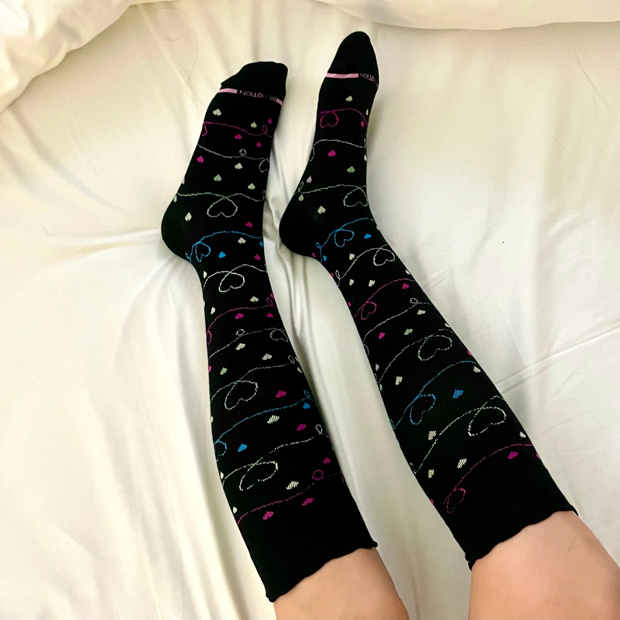 Scribble Hearts | Knee-High Compression Socks For Women sold by Dr. Motion product image thumbnail 2