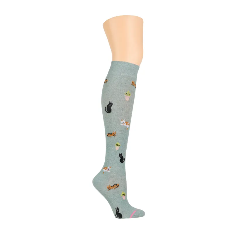 Cozy Cats | Knee-High Compression Socks For Women sold by Dr. Motion