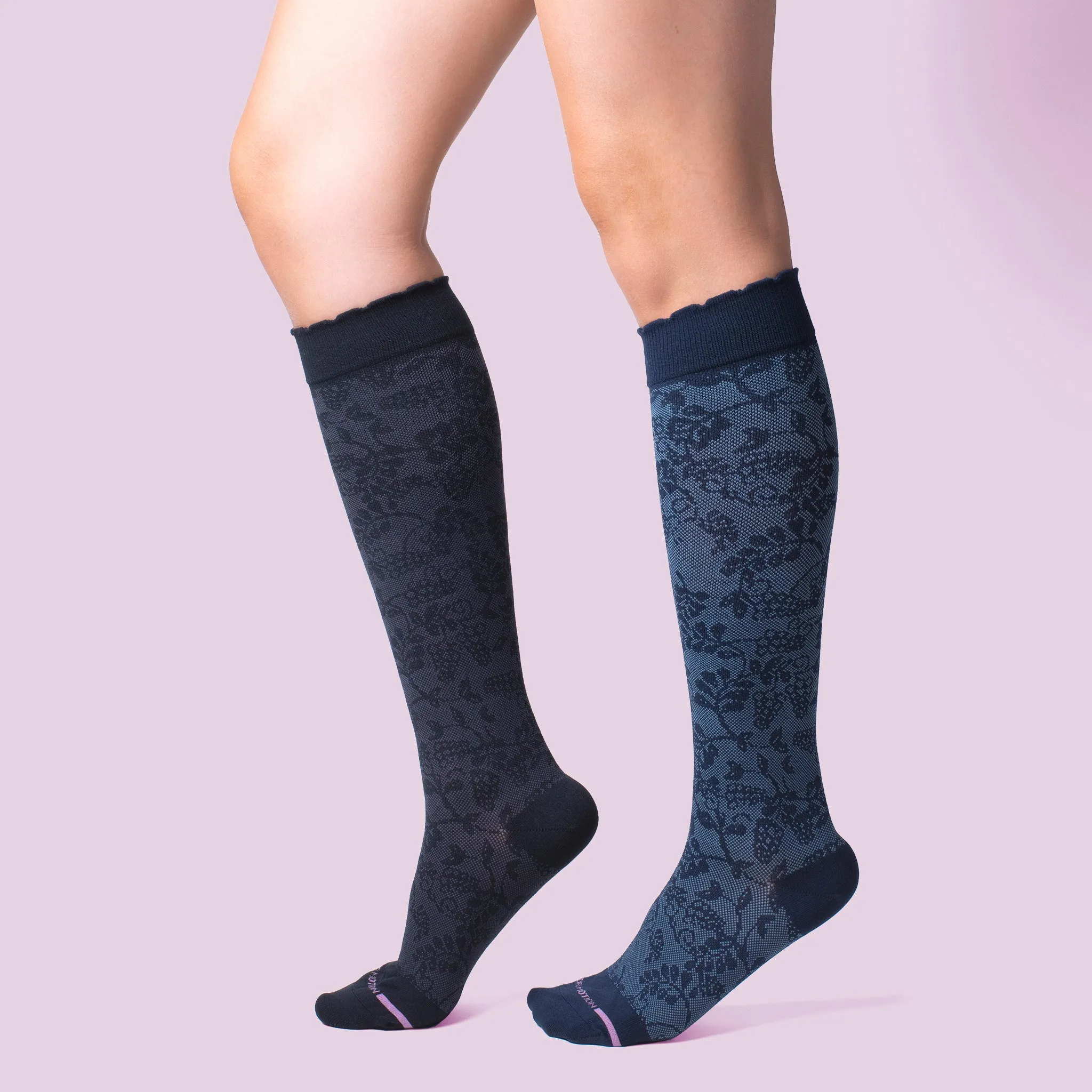 Grape Vine Texture | Knee-High Compression Socks For Women sold by Dr. Motion product image thumbnail 2