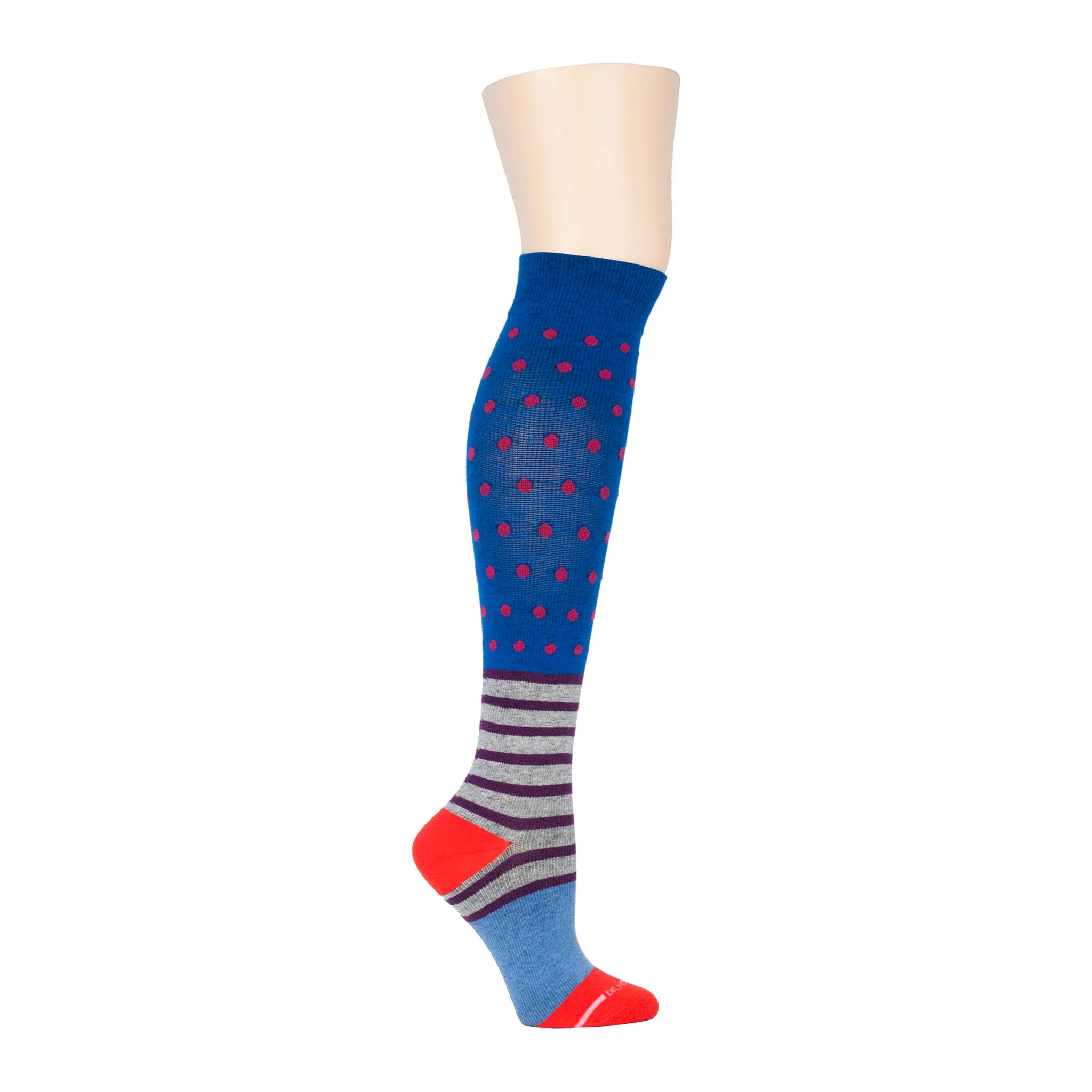 Dots & Stripes | Knee-High Compression Socks For Women sold by Dr. Motion product image thumbnail 3