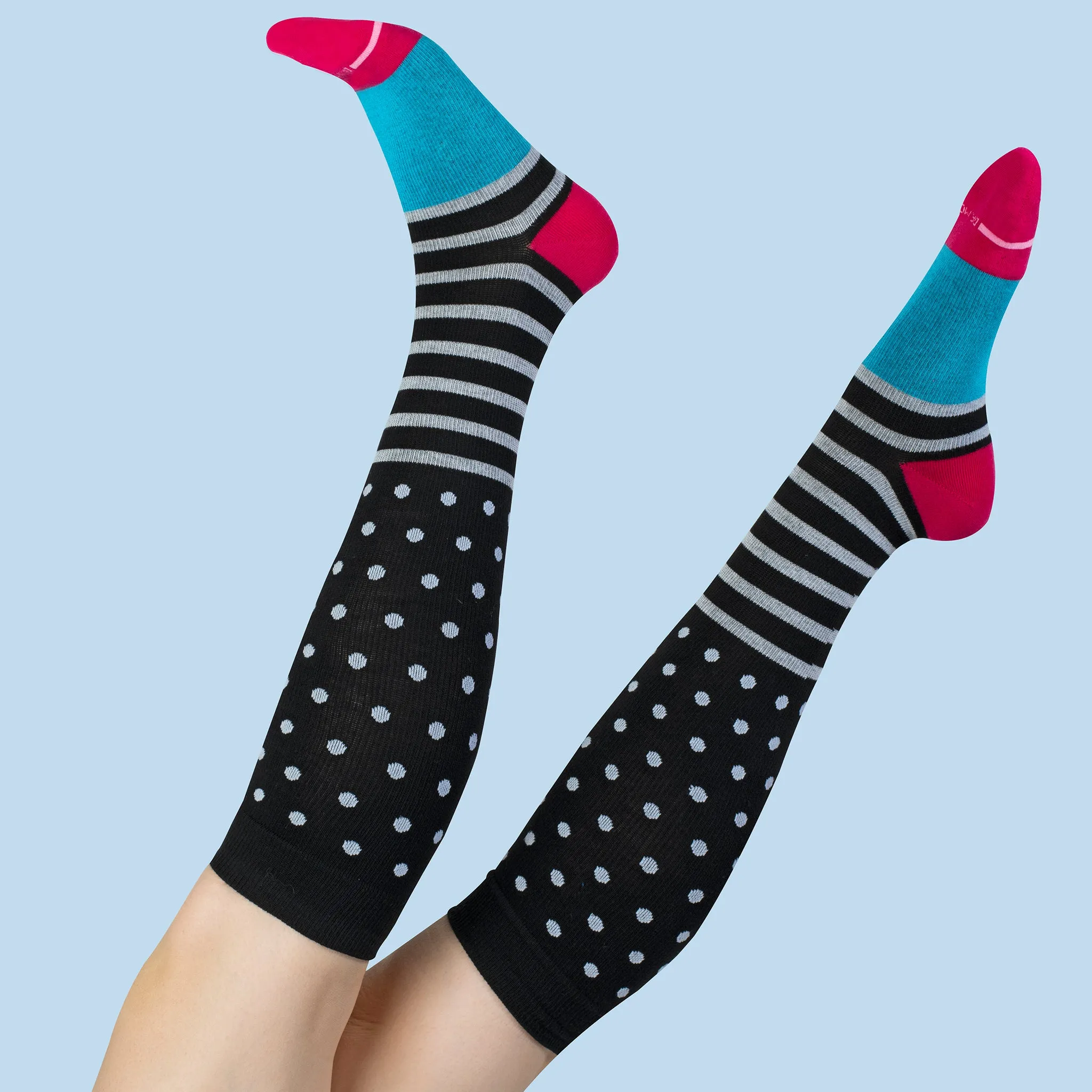 Dots & Stripes | Knee-High Compression Socks For Women sold by Dr. Motion product image thumbnail 2