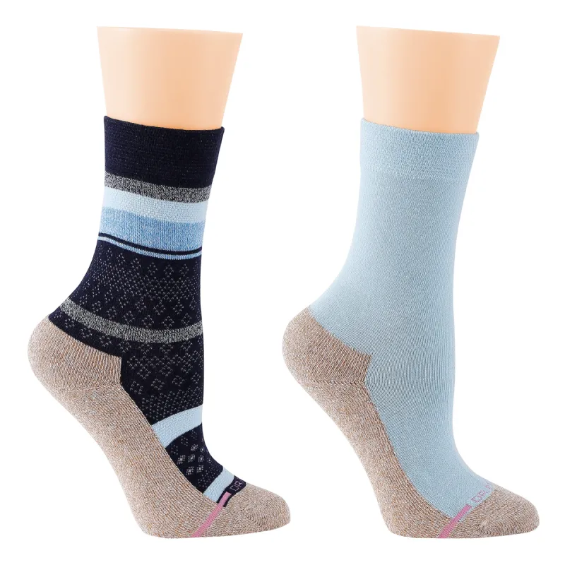 Multi Stripe Texture | Diabetic Half-Cushion Socks For Women sold by Dr. Motion