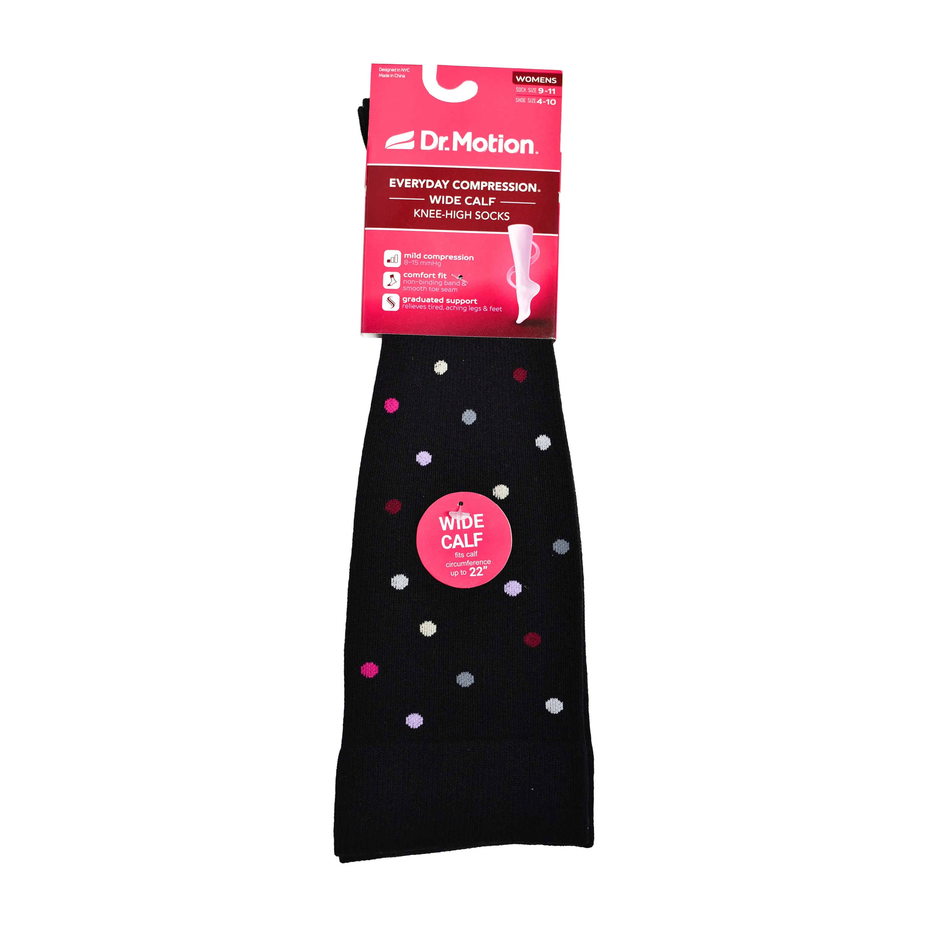 Dancing Dots | Wide Calf Knee-High Compression Socks For Women sold by Dr. Motion product image thumbnail 3
