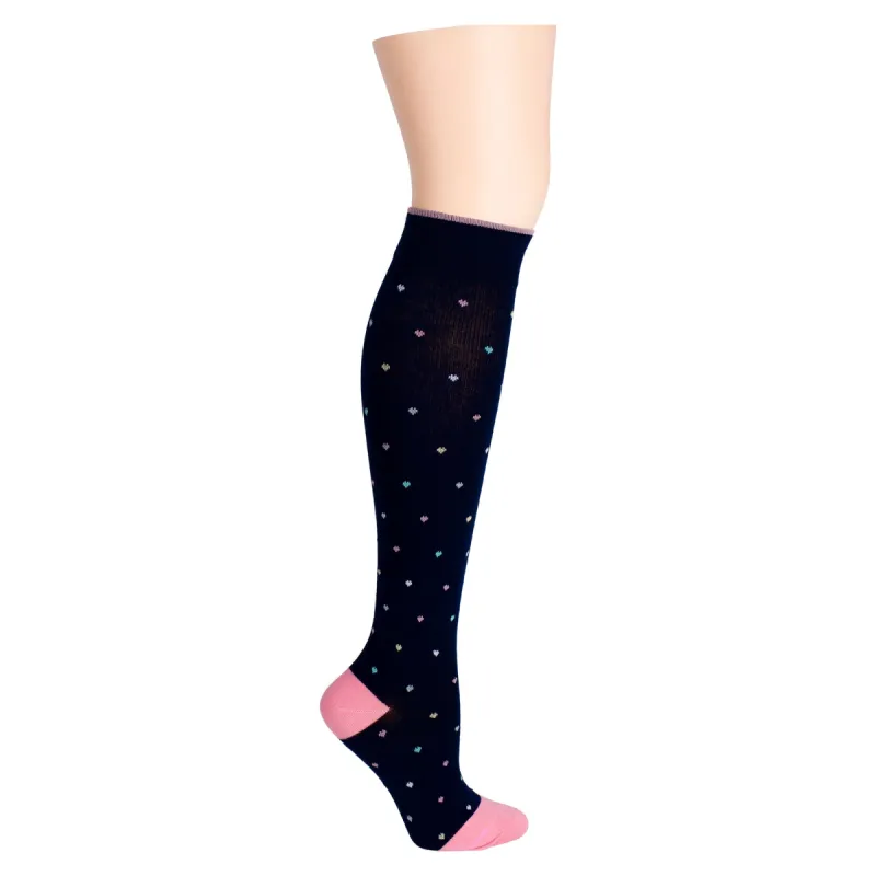 Mini Hearts | Knee-High Moderate Compression Socks For Women sold by Dr. Motion