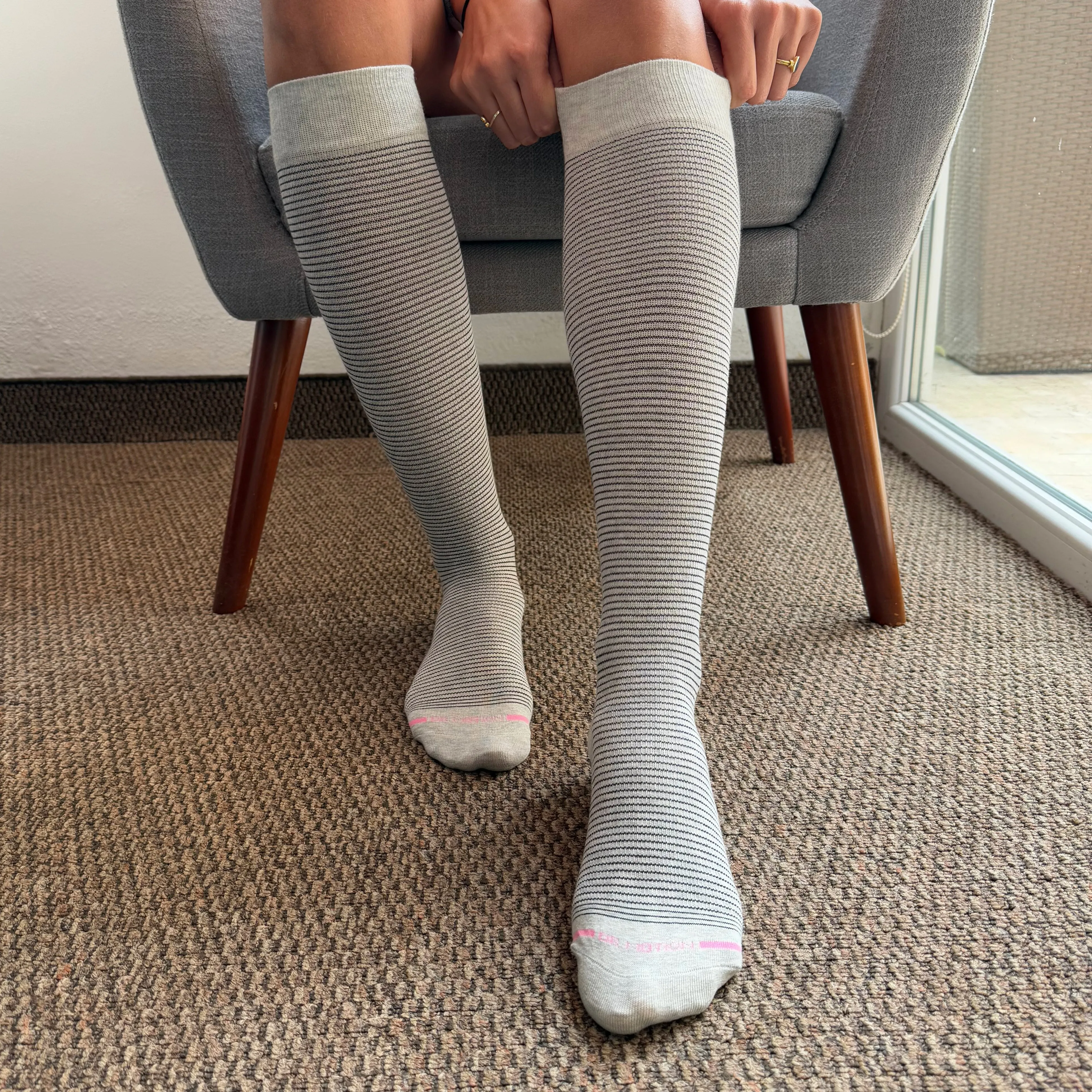 Microstripe | Knee-High Compression Socks For Women sold by Dr. Motion product image thumbnail 3