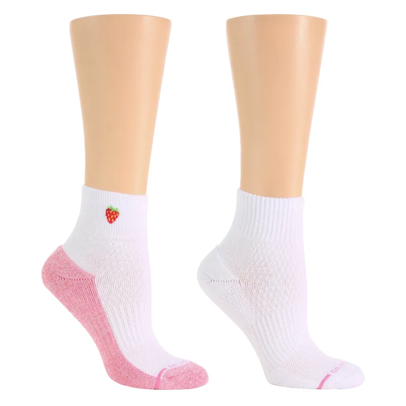 Strawberry | Quarter Compression Socks For Women sold by Dr. Motion