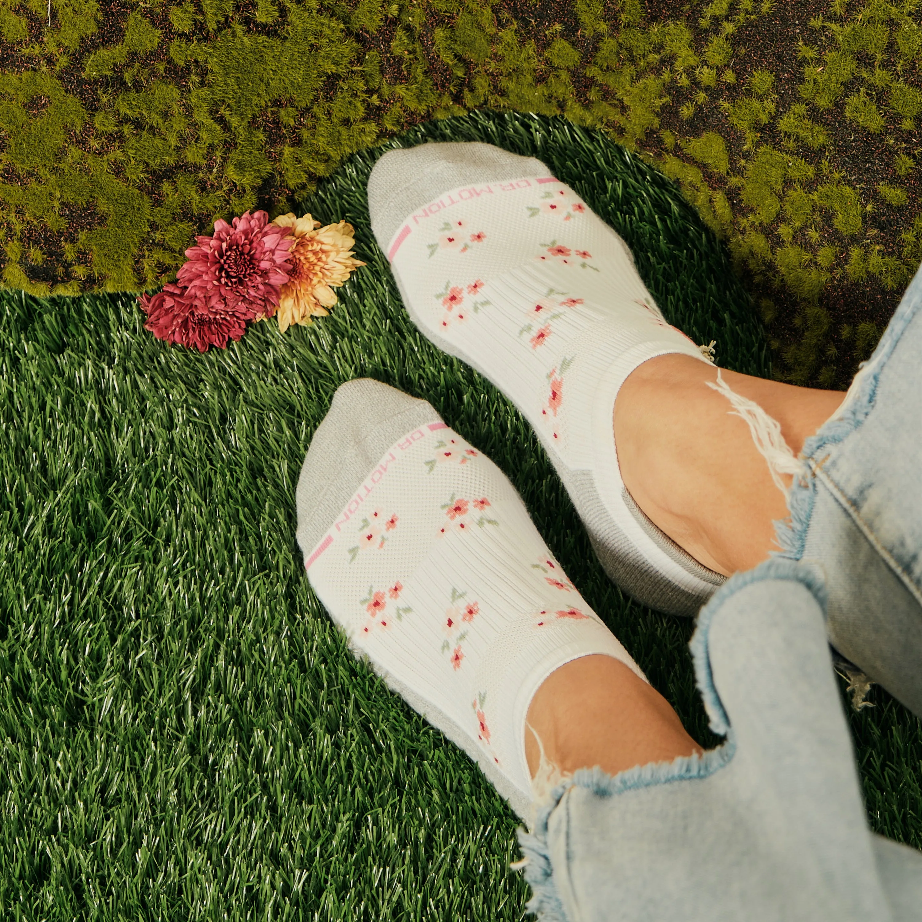 Ditsy Floral Bunch | Ankle Compression Socks For Women sold by Dr. Motion product image thumbnail 2
