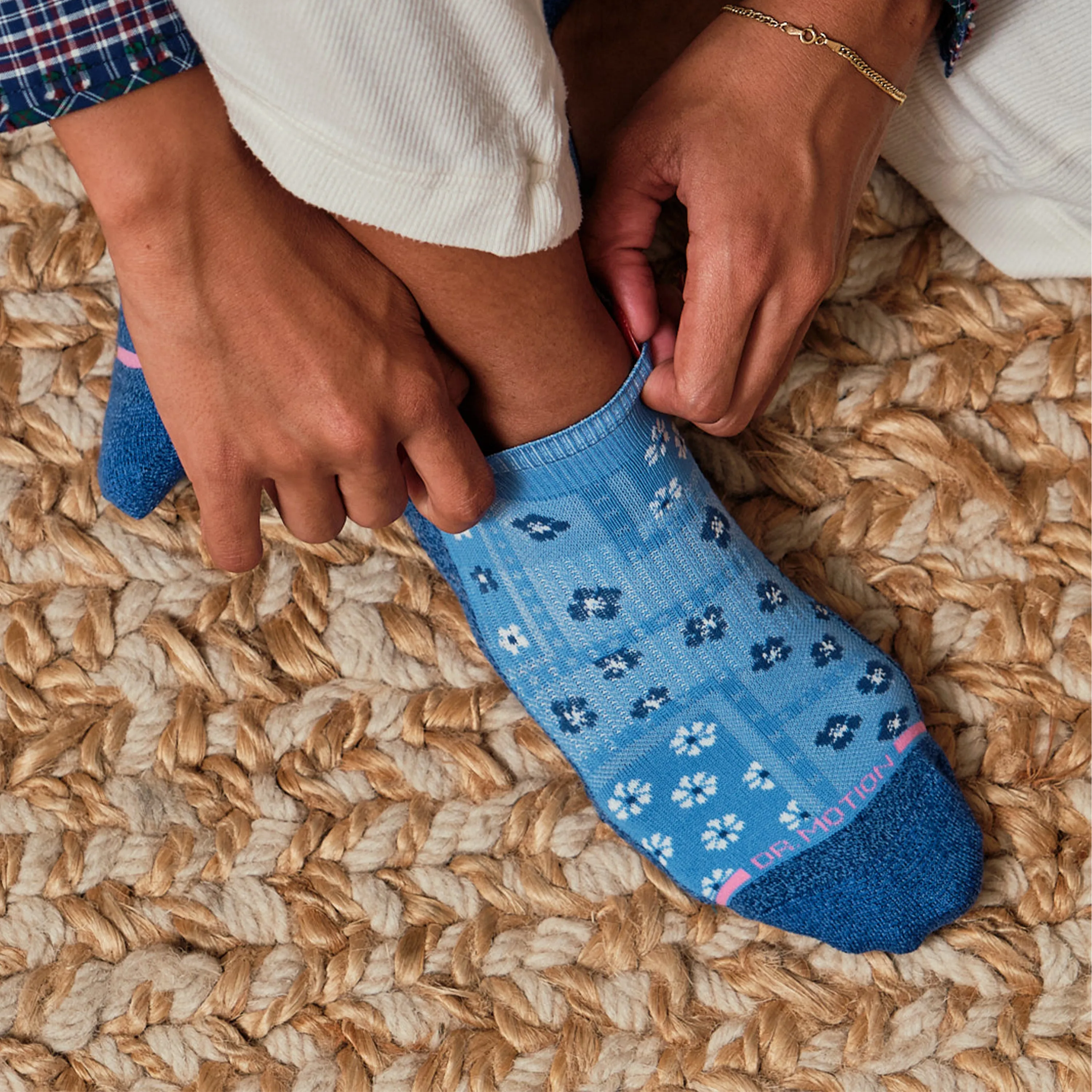 Floral Patchwork | Ankle Compression Socks For Women sold by Dr. Motion product image thumbnail 3