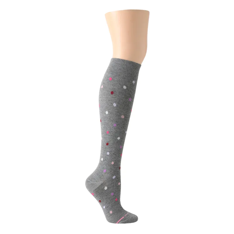 Dancing Dots | Knee-High Moderate Compression Socks For Women sold by Dr. Motion