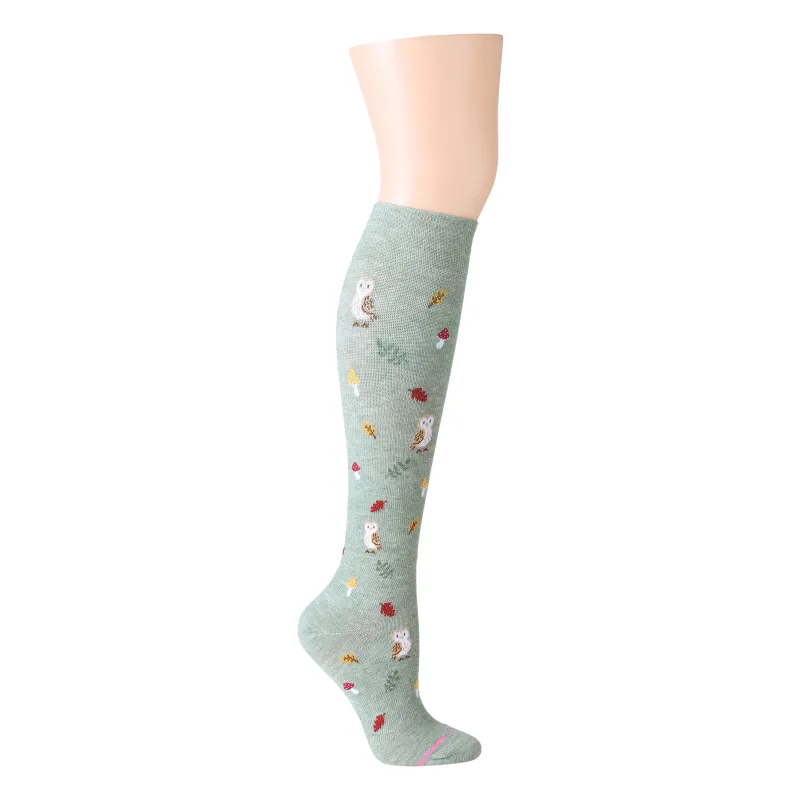 Forest Owl | Knee-High Compression Socks For Women sold by Dr. Motion