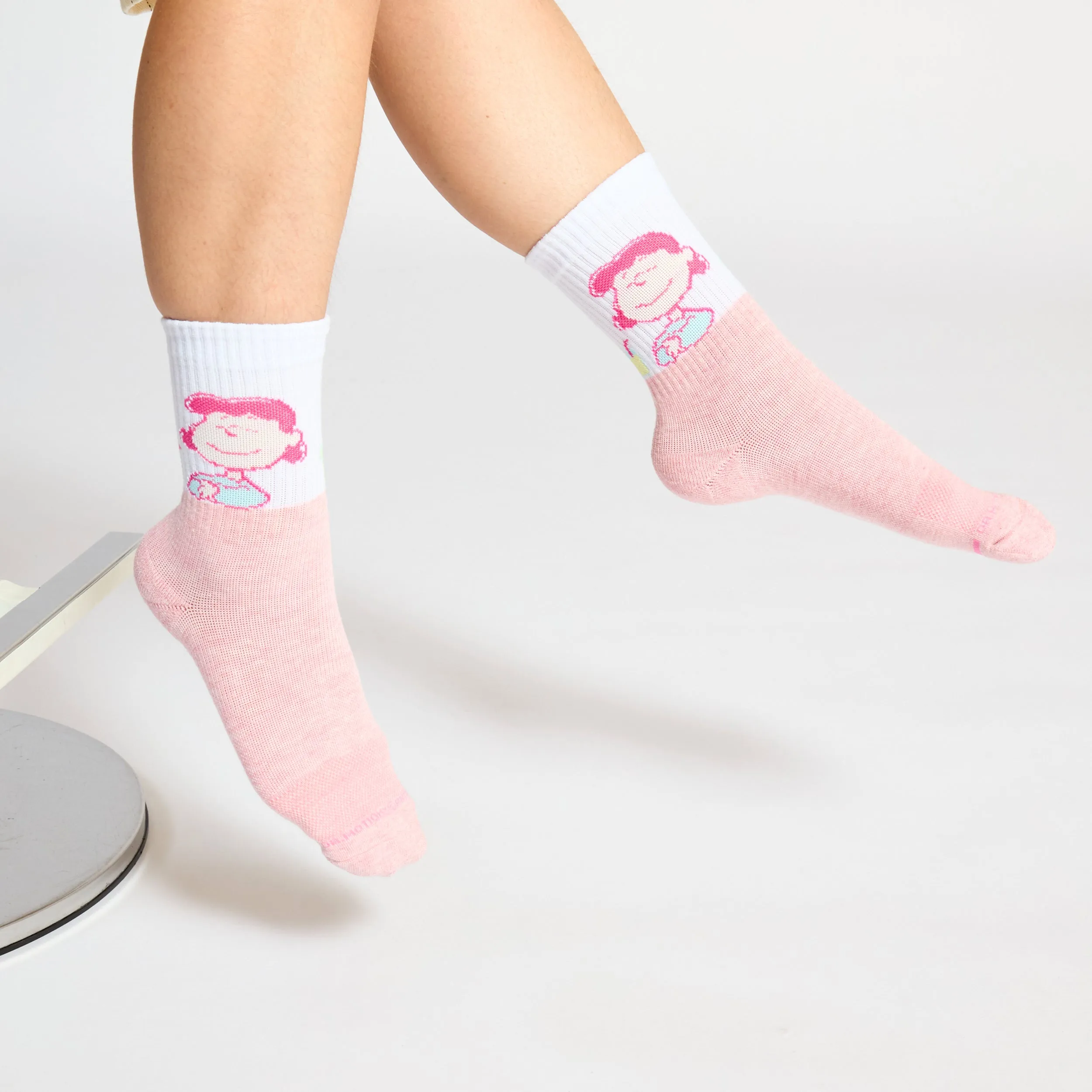 Snoopy Lemon Sip Ribbed | Mid-Crew Compression Socks For Women sold by Dr. Motion product image thumbnail 2