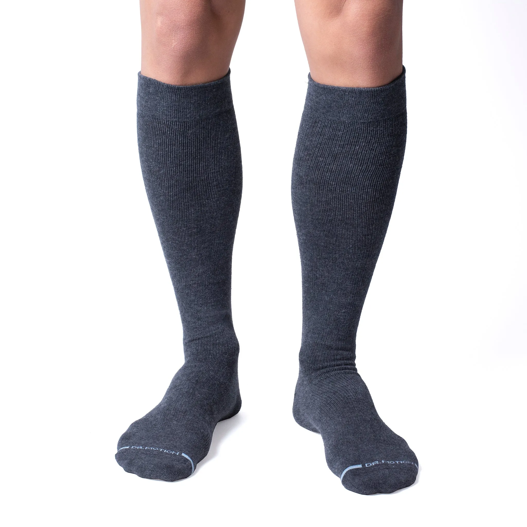 Solid Cotton Blend | Knee-High Compression Socks For Men sold by Dr. Motion product image thumbnail 2