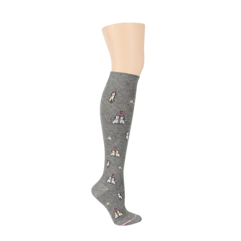 Love Cats | Knee-High Compression Socks For Women sold by Dr. Motion
