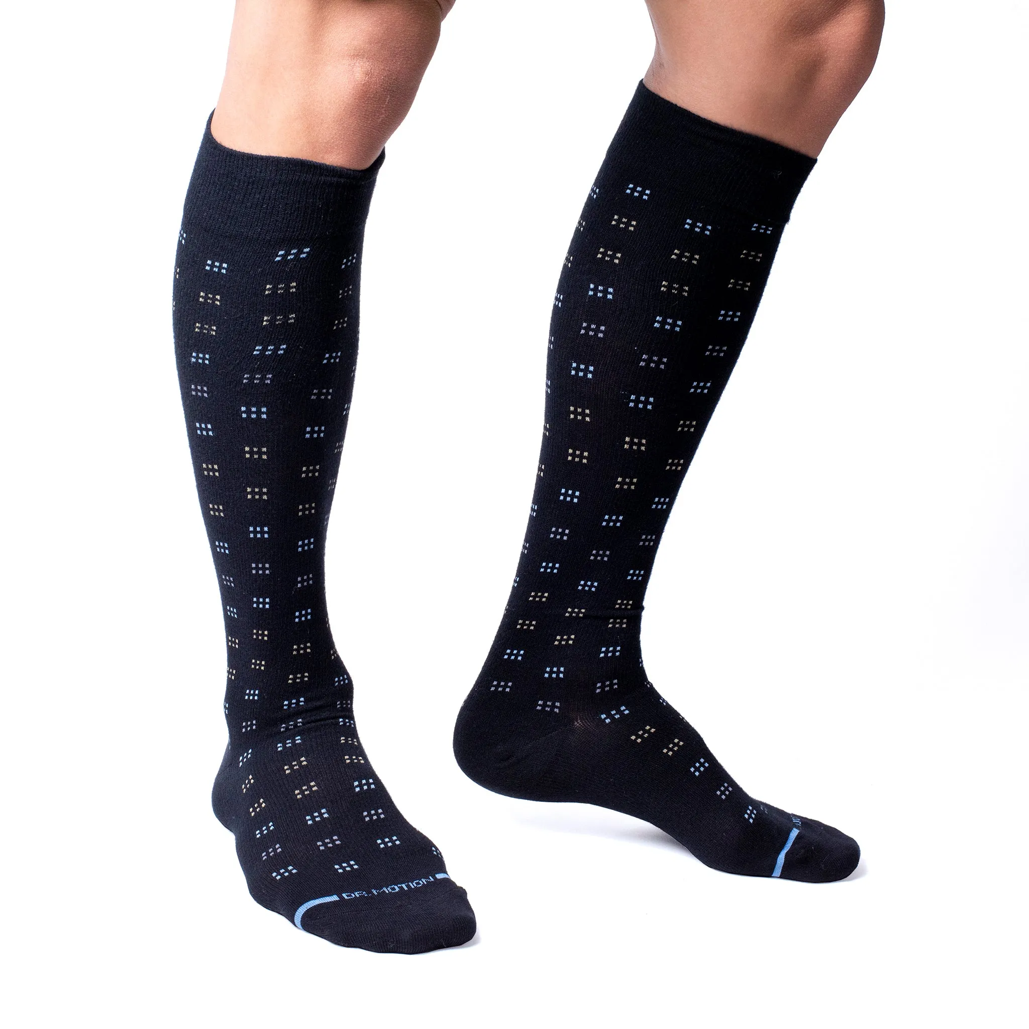 Dot Squares | Knee-High Compression Socks For Men sold by Dr. Motion product image thumbnail 2