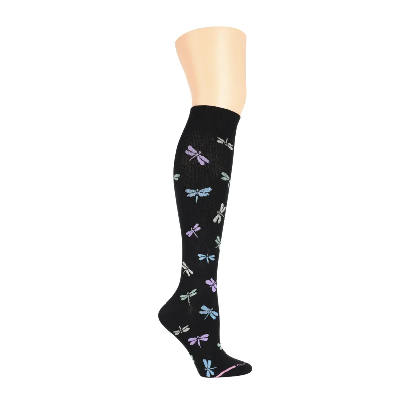 Tossed Dragonfly | Knee-High Compression Socks For Women sold by Dr. Motion