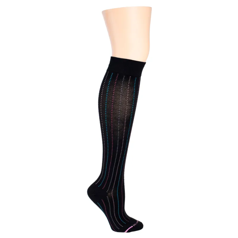Broken Vertical Stripe | Knee-High Compression Socks For Women sold by Dr. Motion