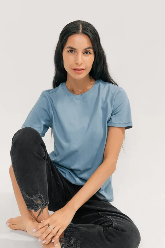 Vintage Relaxed Crew Neck T-Shirt (Marine) sold by EasyStandard