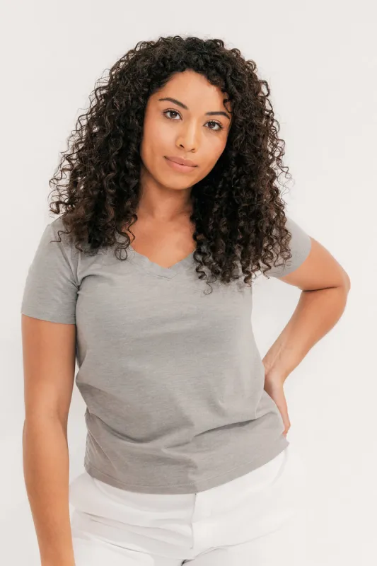Relaxed V-Neck T-Shirt (Slate) sold by EasyStandard