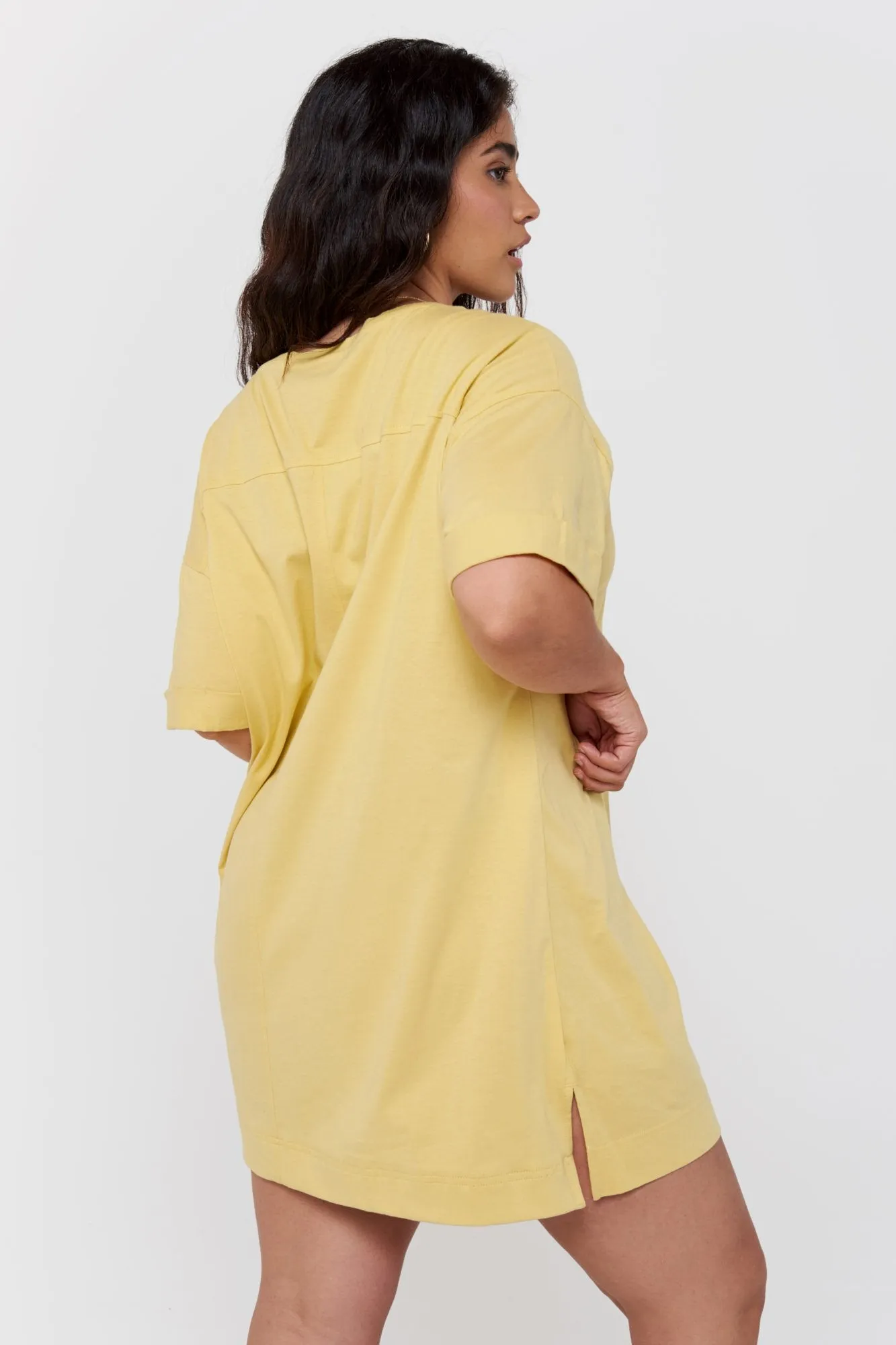 Relaxed T-Shirt Dress (Flaxen) sold by EasyStandard product image thumbnail 5