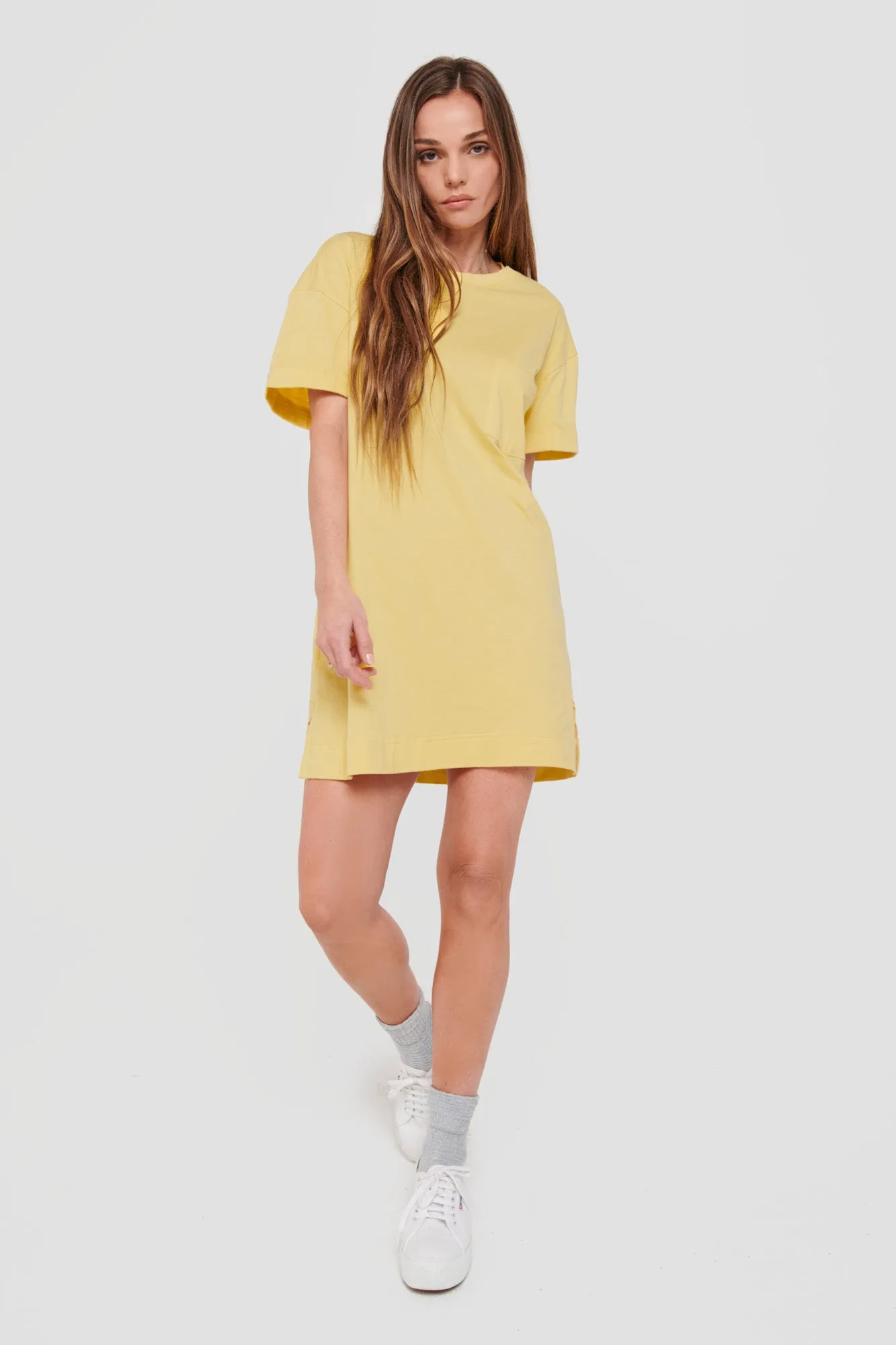 Relaxed T-Shirt Dress (Flaxen) sold by EasyStandard product image thumbnail 3