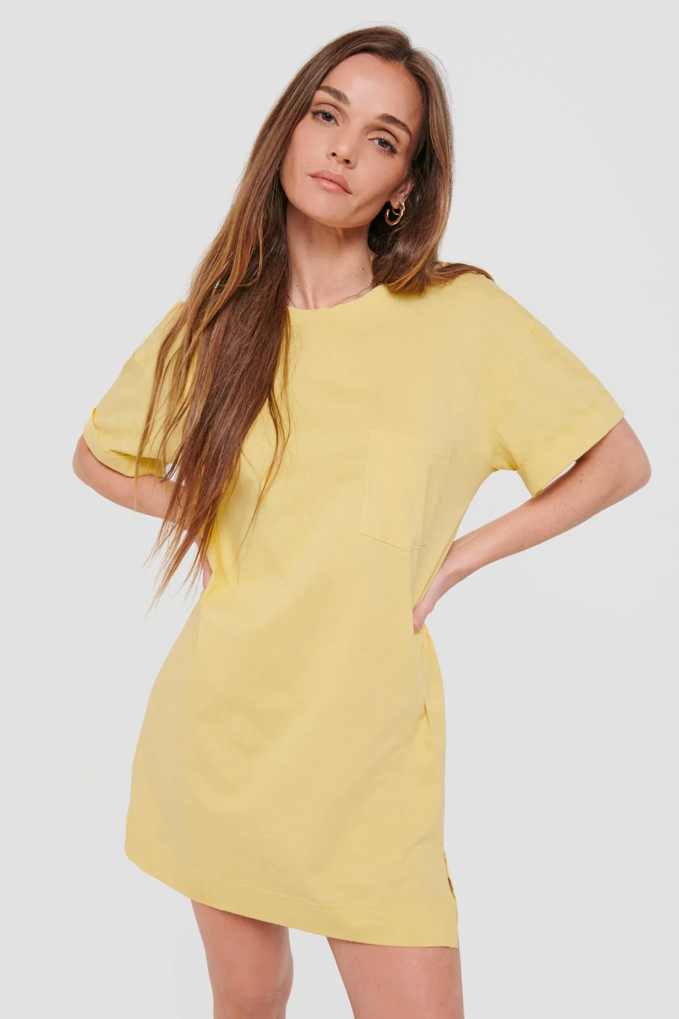 Relaxed T-Shirt Dress (Flaxen) sold by EasyStandard