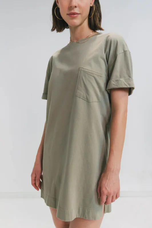 Relaxed T-Shirt Dress (Sage) sold by EasyStandard