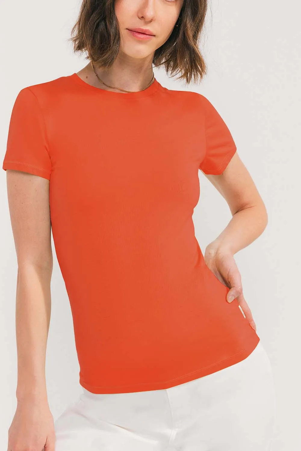 Fitted Crew Neck T-Shirt Bundle (Red Hot) sold by EasyStandard product image thumbnail 3