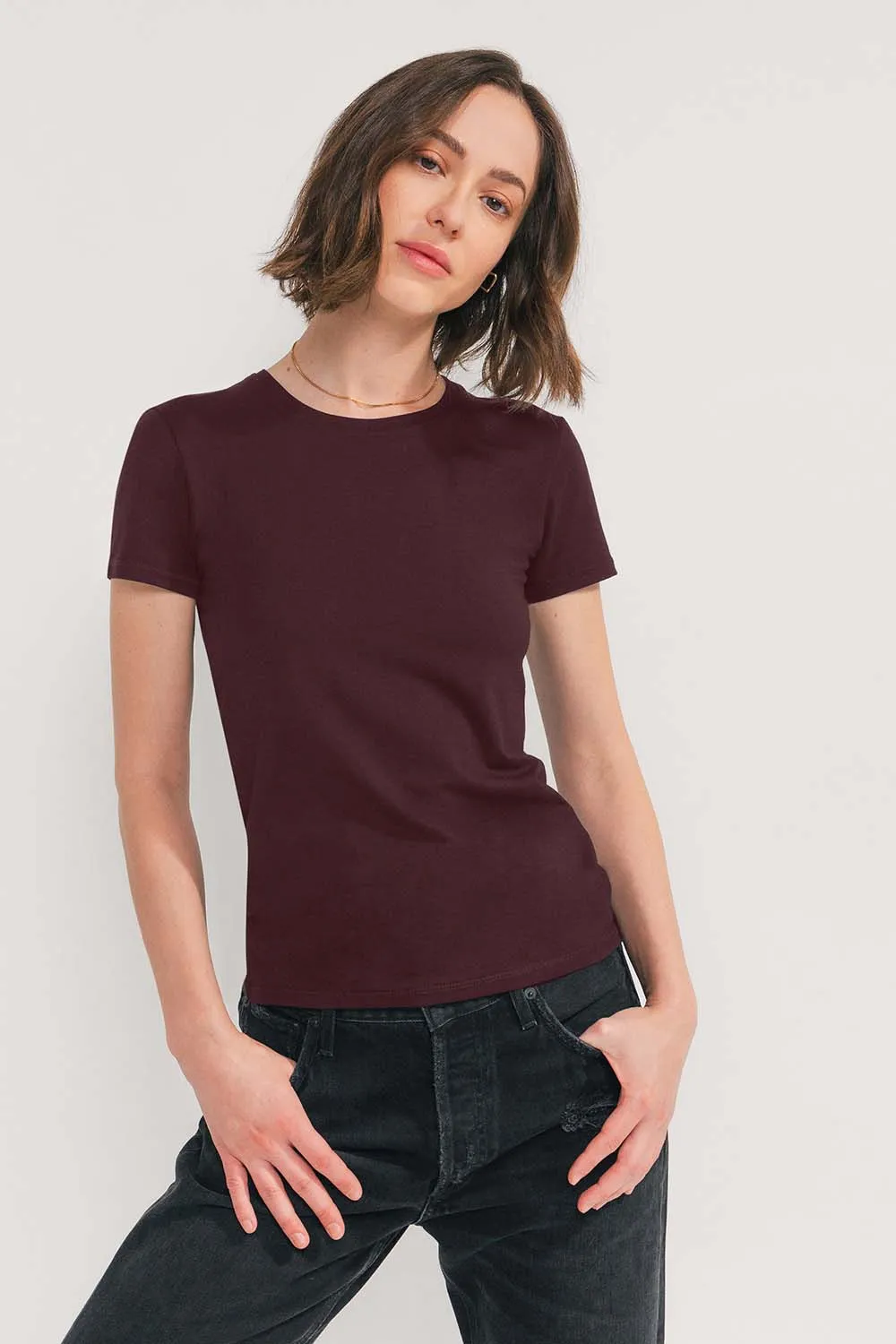 Fitted Crew Neck T-Shirt Bundle (Red Hot) sold by EasyStandard product image thumbnail 4