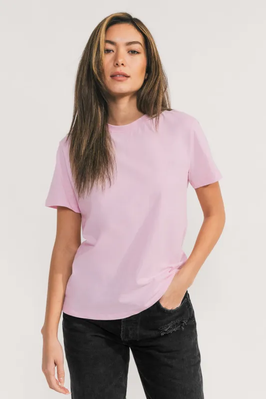 Relaxed Crew Neck T-Shirt (Bubblegum) sold by EasyStandard