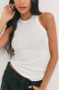 Rib Fitted Racer Tank (Brilliant White) sold by EasyStandard