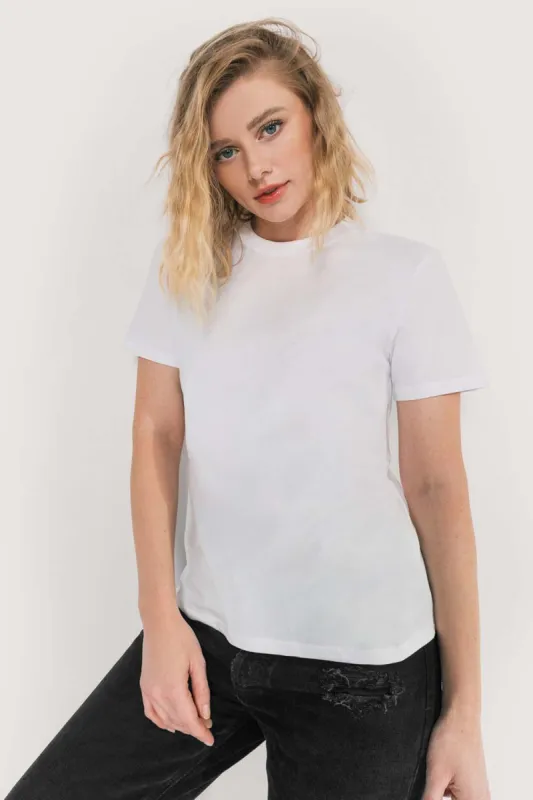 Relaxed Crew Neck T-Shirt (Brilliant White) sold by EasyStandard