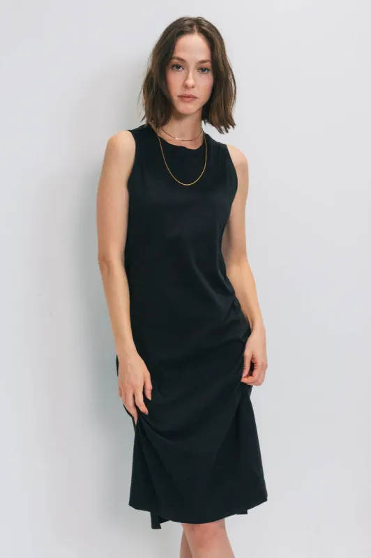 Relaxed Midi Muscle Dress (Jet Black) sold by EasyStandard