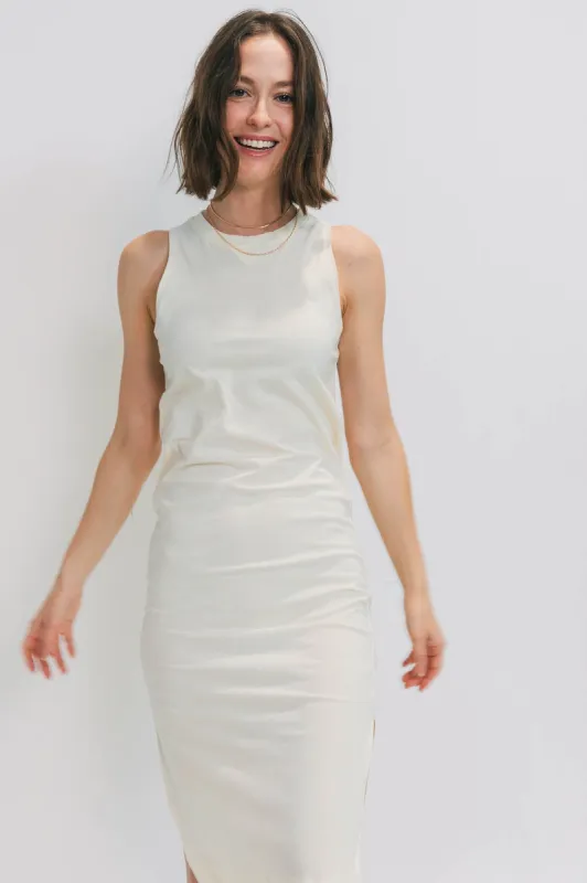 Relaxed Midi Muscle Dress (Vanilla) sold by EasyStandard