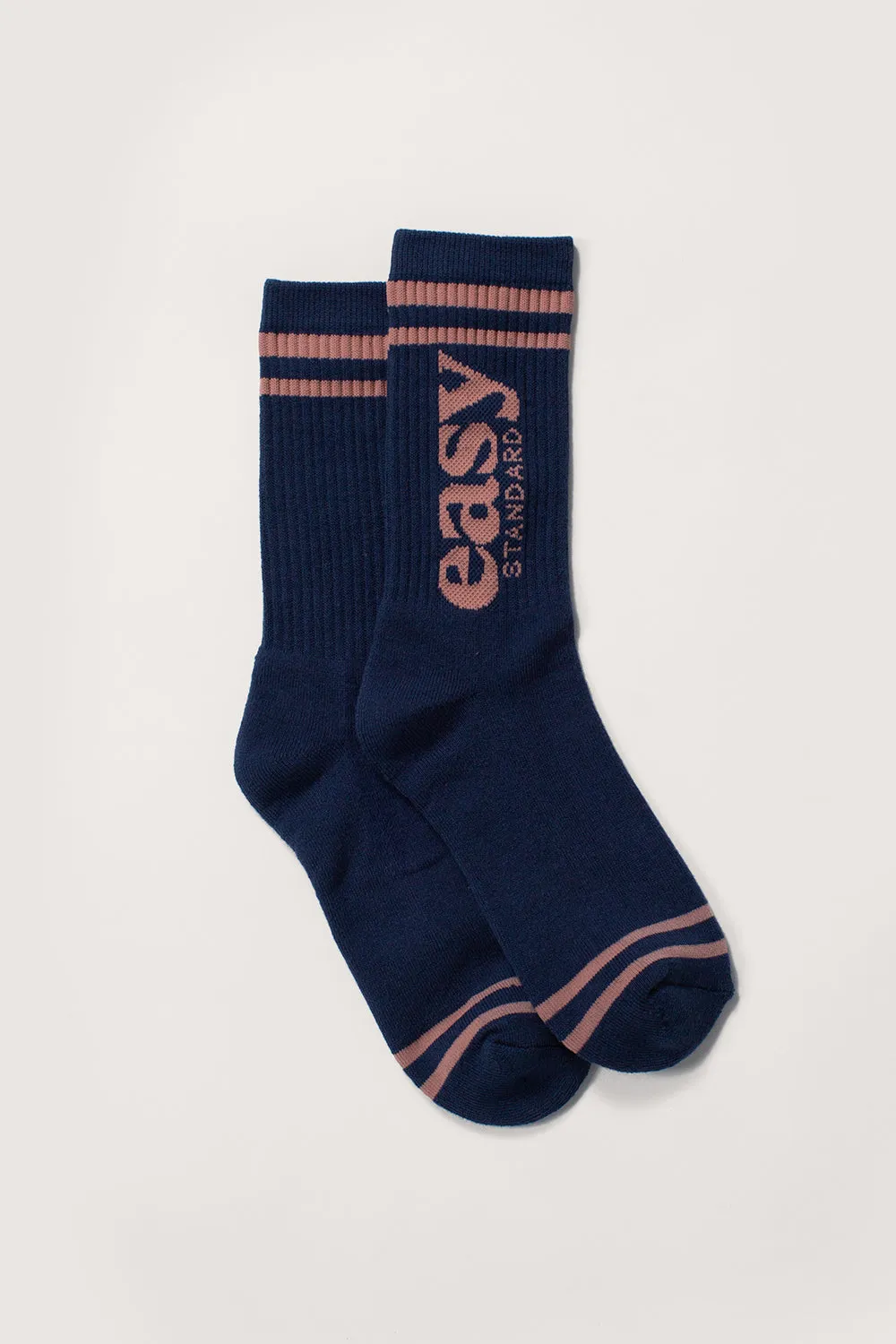 Cotton Logo Stripe Sock 2 Pack (Navy & Rose) sold by EasyStandard product image thumbnail 2