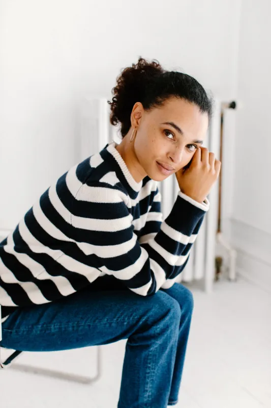 Classic Striped Cashmere Crew sold by Eleanor Leftwich