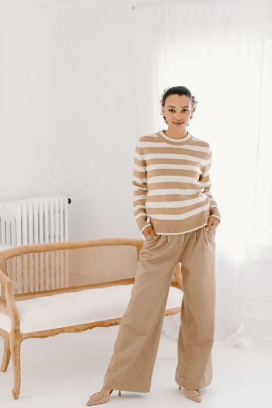 Classic Striped Cashmere Crew sold by Eleanor Leftwich