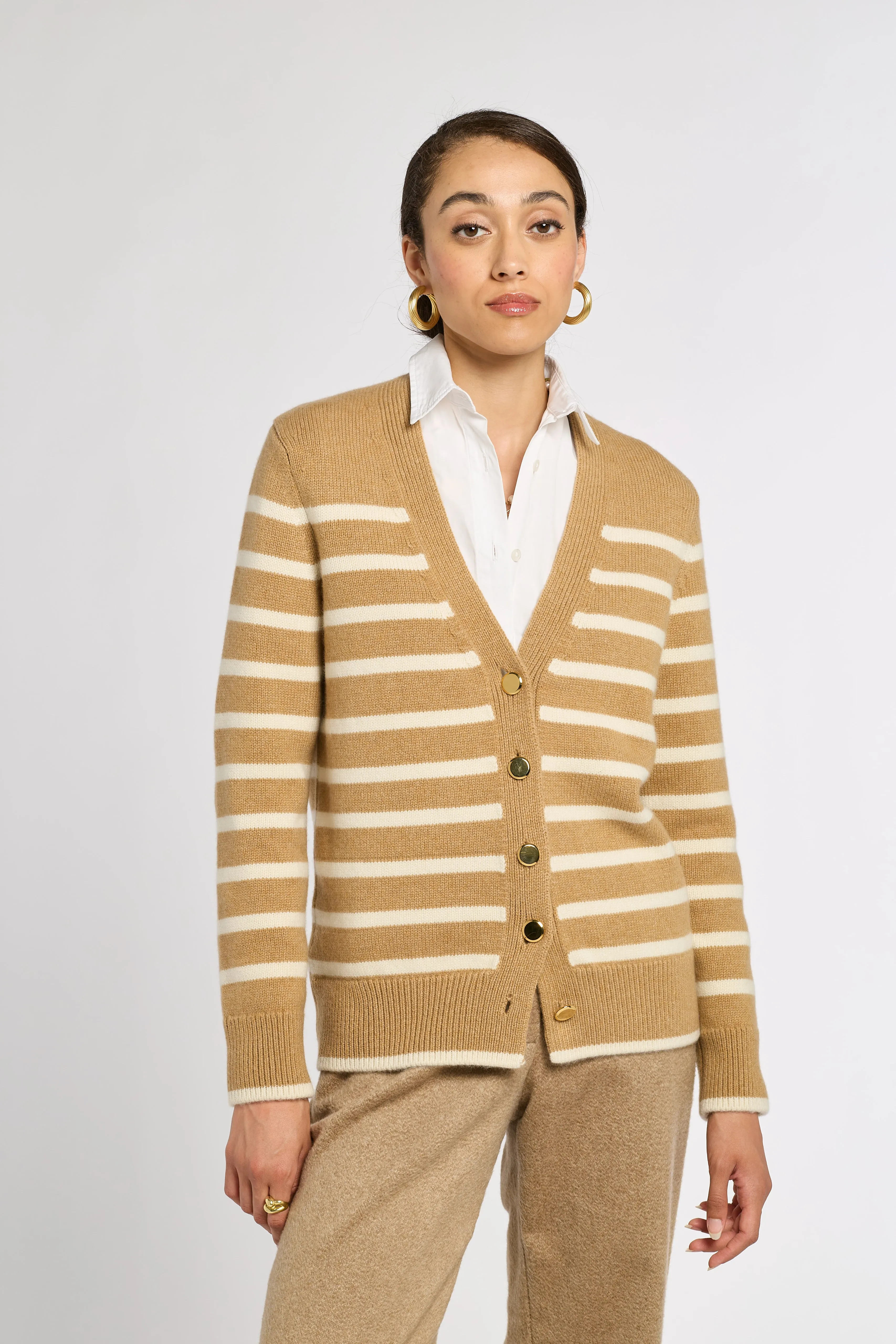 Striped Classic Cashmere Cardigan sold by Eleanor Leftwich