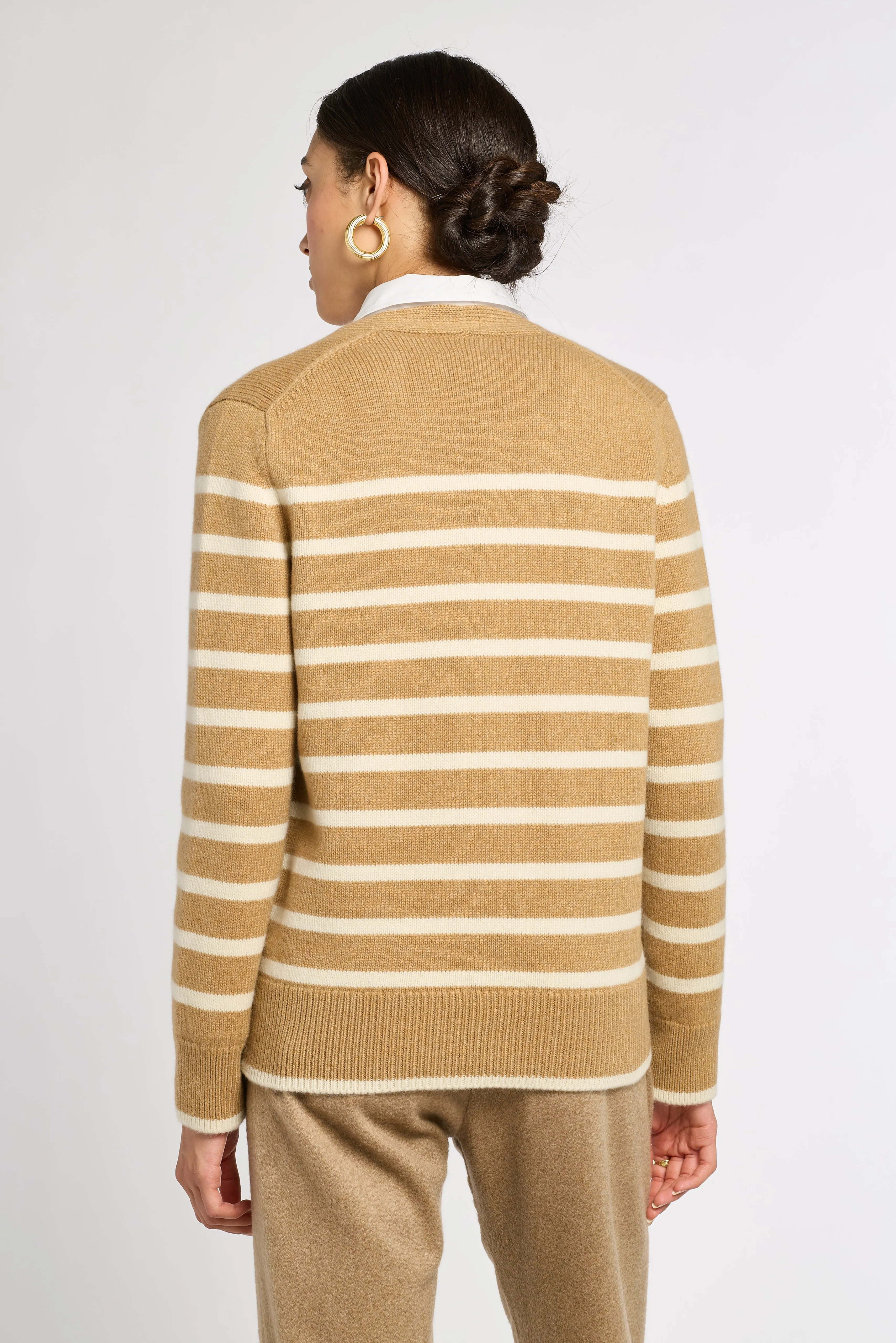 Striped Classic Cashmere Cardigan sold by Eleanor Leftwich product image thumbnail 4