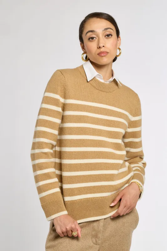 Striped Classic Cashmere Crew sold by Eleanor Leftwich