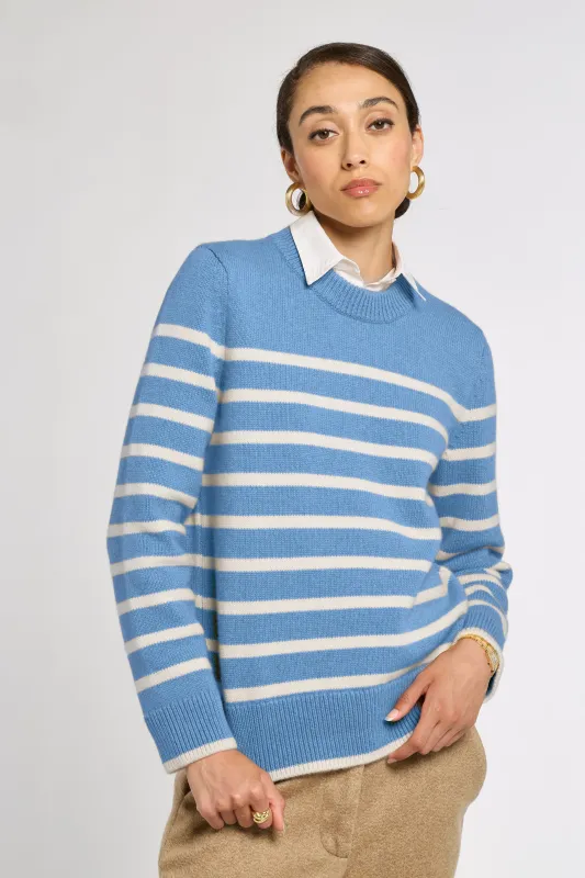 Striped Classic Cashmere Crew sold by Eleanor Leftwich